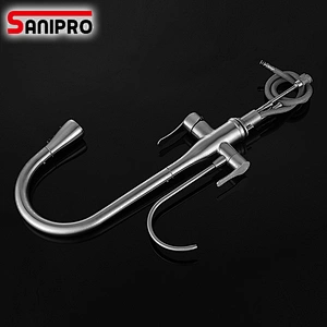 SANIPRO Purified Kitchen Faucet 360 Degree Rotation Hot Cold Water Deck Mounted Pure Water Chrome Filter Sinks Mixer Tap