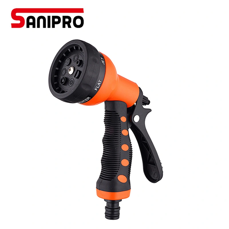 High Pressure 8 Pattens Garden Hose Nozzle Sprayer For Car Pet Plants Car Cleaning Tool Garden Watering Multifunction