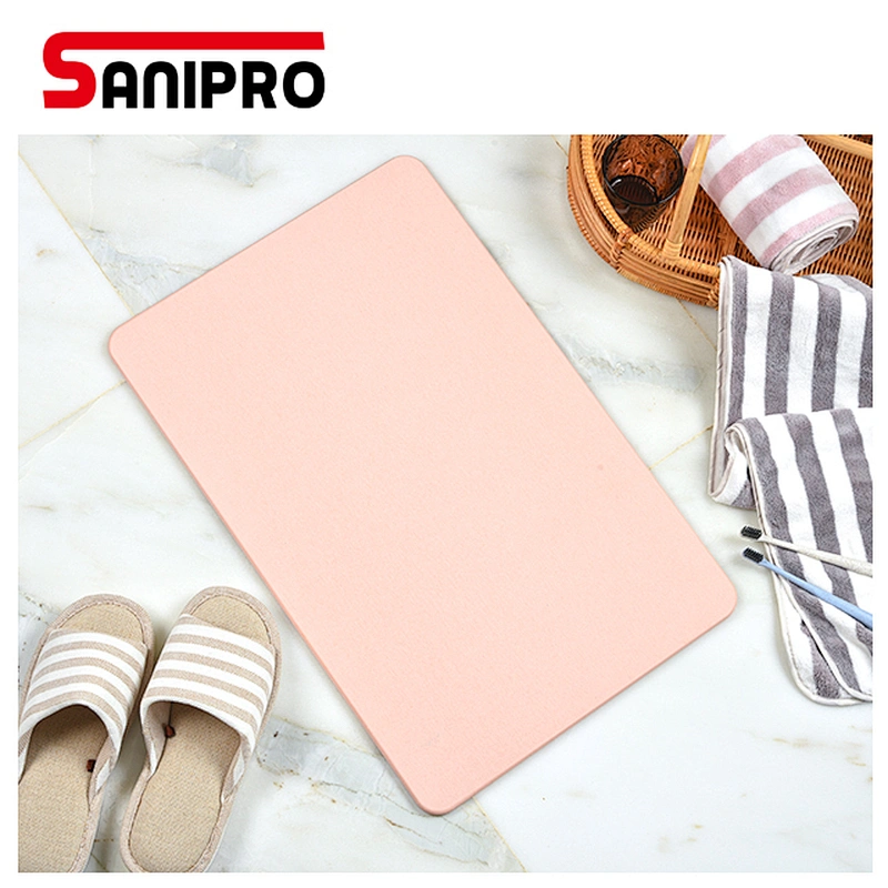 SANIPRO Diatomaceous Bath Mat Fast Drying Absorbent Durable Earth Floor Door mats Bathtub Shower BathMats Carpet for Toilet