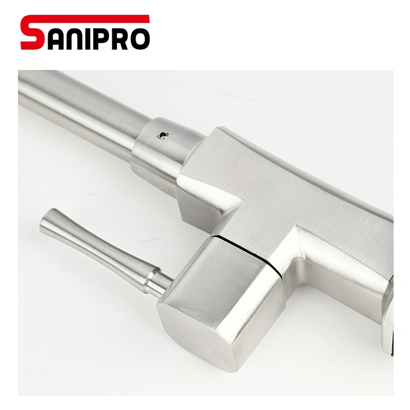 SANIPRO Stainless Steel Single Cold Kitchen Faucet SUS304 Kitchen Sink Water Handle Mixer Tap Kitchen Shower Faucet