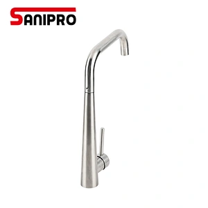 SANIPRO SUS304 kitchen faucet Stainless Steel Brushed Kitchen Faucet 360 Degree Swivel Modern Hot & Cold Mixer