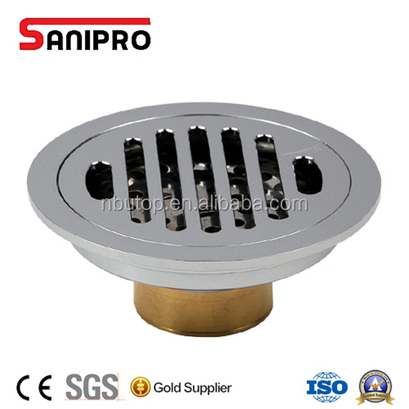 SANIPRO Drainer Round Shower Floor Drain with Removable Strainer
