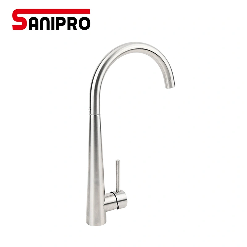 SANIPRO Cold &Hot Kitchen Faucet Brushed SUS304 Stainless Steel Faucets 360 Degree Rotation Taps Torneira Gourmet