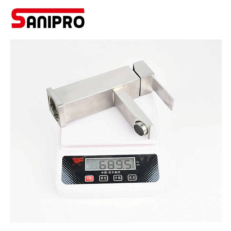 SANIPRO SUS304 bathroom taps basin mixer water basin faucets new modern stainless steel bathroom square faucet