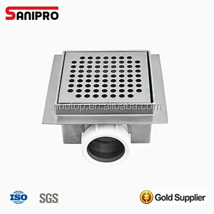 Stainless steel bathroom fittings drains floor