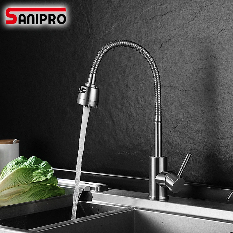 Kitchen faucet 360 degree hose faucet stainless steel kitchen sink facuet