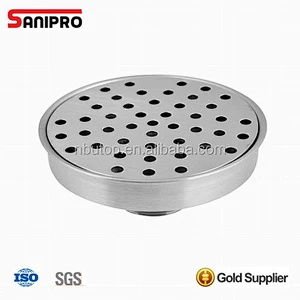 Vertical stainless steel floor drain