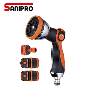 Garden Hose Nozzle Watering Spray High Hose Nozzle Hand Sprayer High Pressure Watering Spray Gun