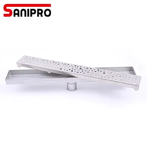 smart floor drain cover channel shower strip Vertical outlet drain without flange