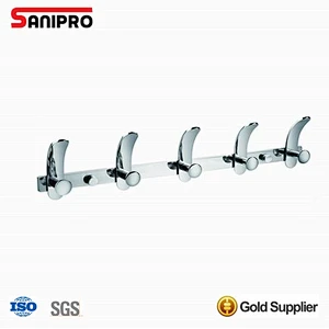 Bathrobe towel hooks chrome for bathroom doors