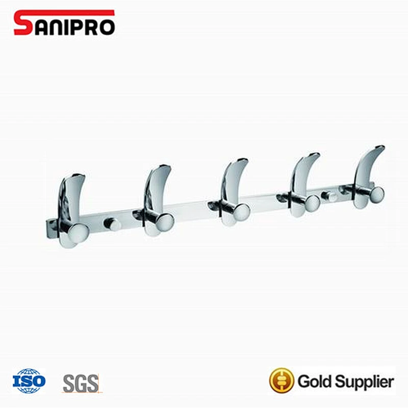 Bathrobe towel hooks chrome for bathroom doors