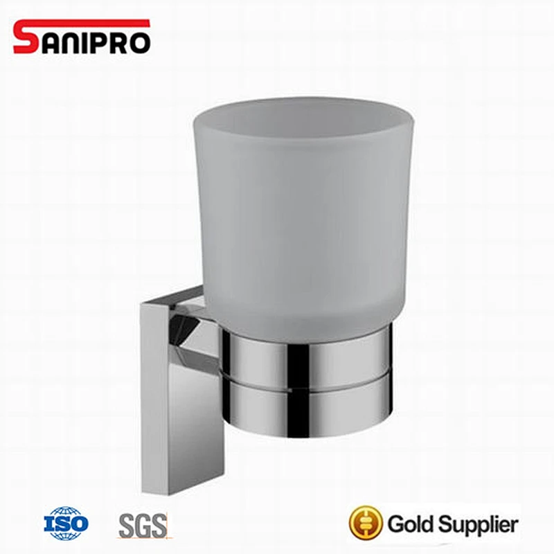 Wall mounted tumbler toothbrush holder for shower