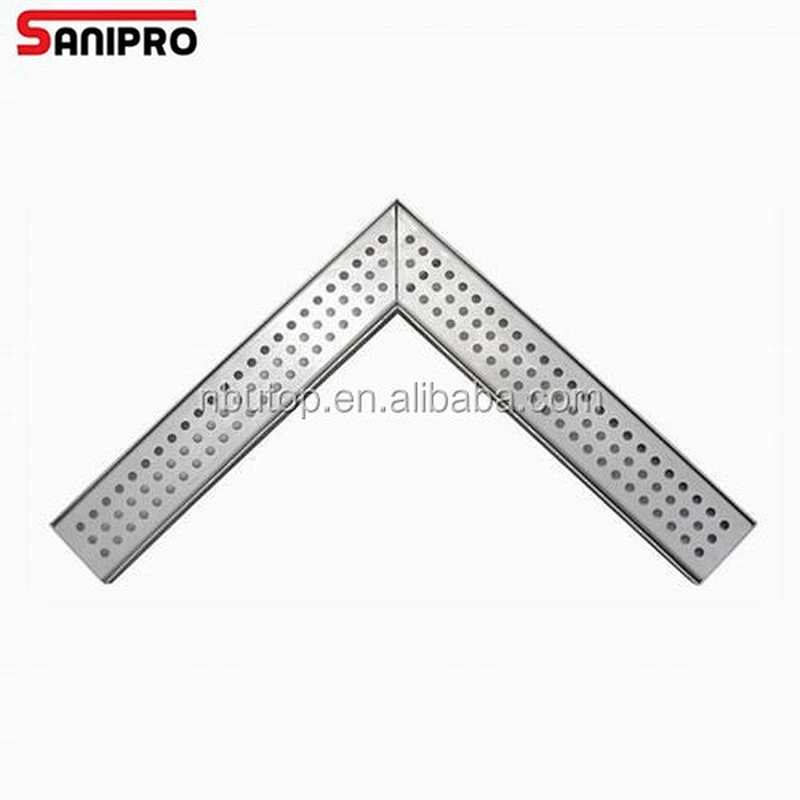 Fast flow 304 stainless steel material right angle strip drain cover