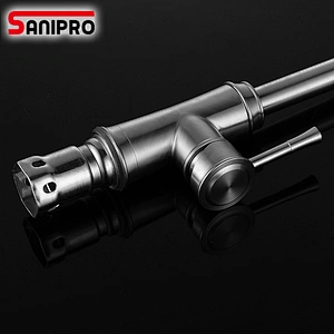 SANIPRO Brushed nickel kitchen faucet modern kitchen mixer tap stainless steel 360 Degree Cold and Hot Tap SUS304 Kitchen Faucet