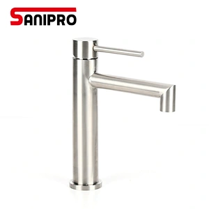 SANIPRO SUS304 basin faucet bathroom 25mm Cartridge crane deck sink tap cold and hot mixer tap basin mixer tap