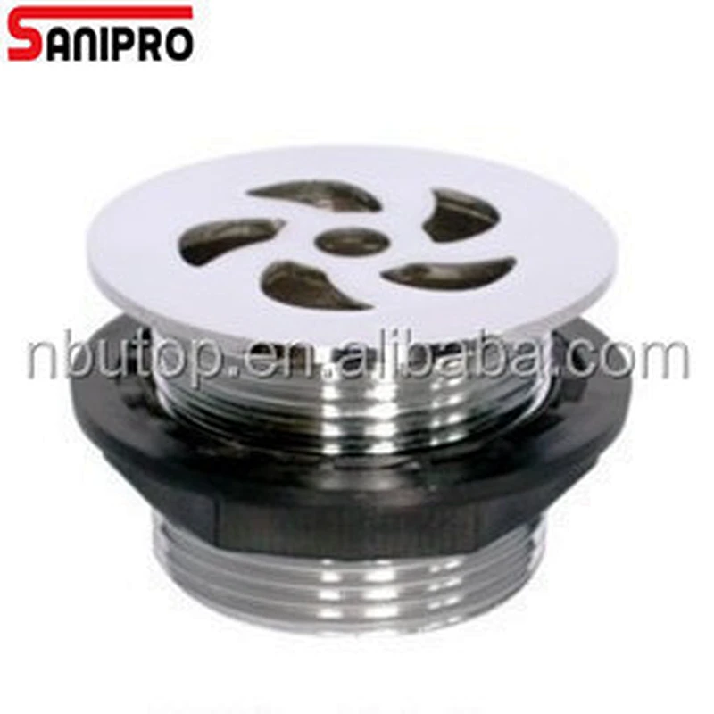 1 1/2'' Brass flush grated shower waste with chrome plated