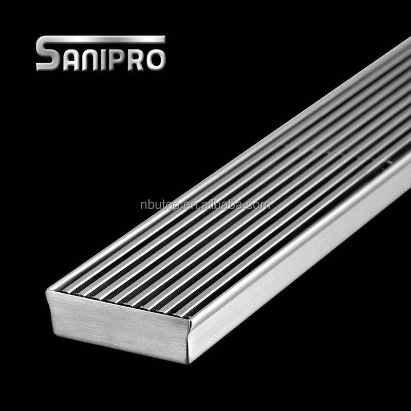 Stainless steel shower linear drain with outlet pipe diamater 50MM