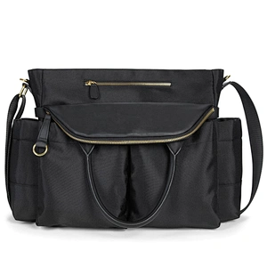 Uweld Fashion Tote Diaper Bag With Changing Pad Stroller Attachment