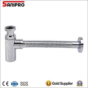 1 1/4'' Heavy duty brass bottle trap for basin drainage