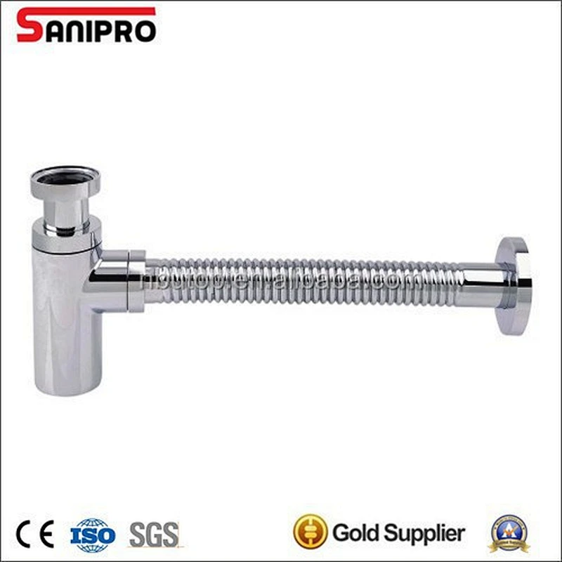 1 1/4'' Heavy duty brass bottle trap for basin drainage