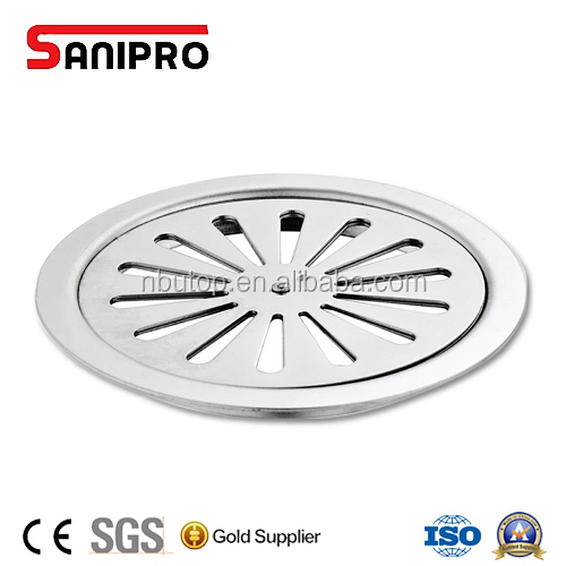 SS304/201 square pop up stainless steel floor strainer in drains push botton