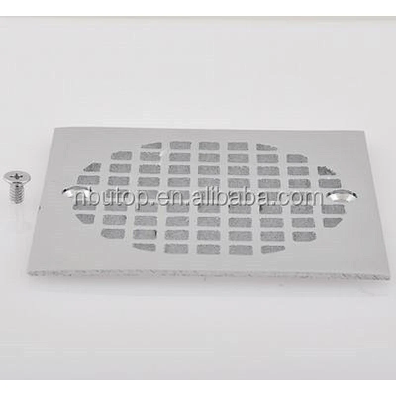 NO hub shower drain with 4 1/4 square brass strainer CP