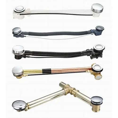 1 1/2'' bathroom bath drain waste with plastic flexible pipe cable operated