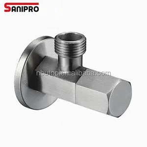 1/2'' SS304 stainless steel angle valve with hexagonal handle and body for bathroom