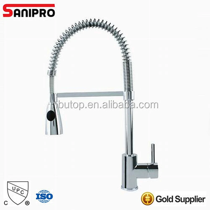 Sanipro single lever upc 61-9 nsf pull out kitchen faucet