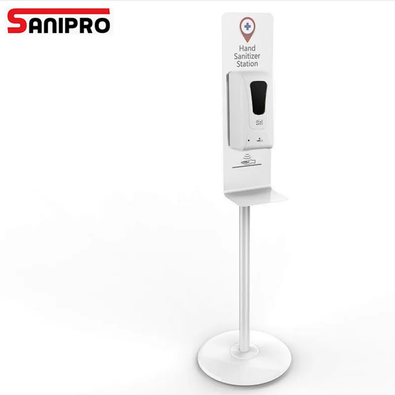 SANIPRO Automatic Touchless Universal Hand Sanitizer Dispenser and Floor Stand Station Kit Touchless Soap Dispenser station