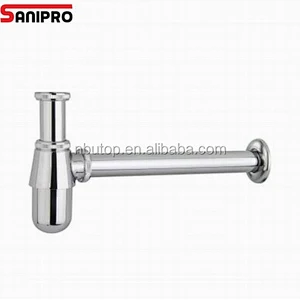 1 1/4'' 330mm Brass bottle trap Siphon with chrome plated