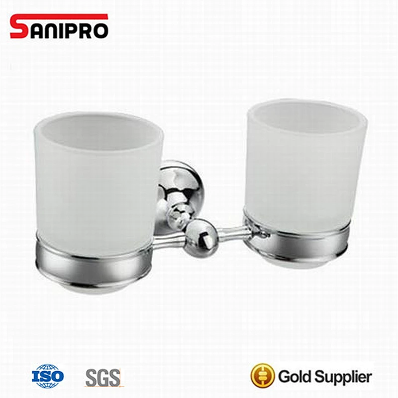 Bath double stylish toothbrush tumbler holder