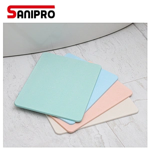 Natural Diatom mud Absorbent Foot pad, Non-Slip Quick-Drying Floor mat for Bathroom Anti Slip Shower Mat