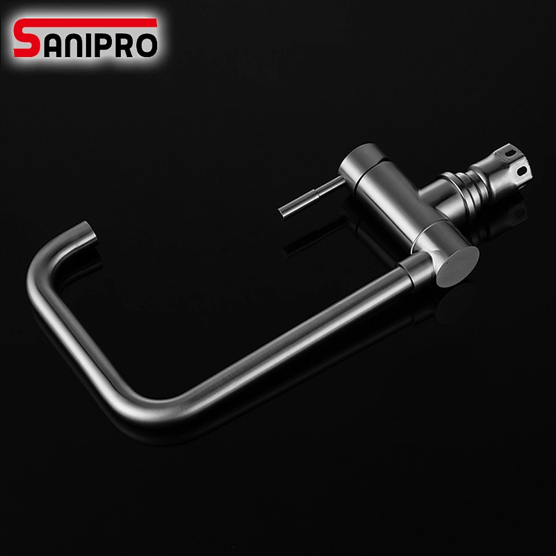 SANIPRO Stainless Steel Multifunctional SUS304 Kitchen Sink Faucet Mixer Foldable Rotating Kitchen mixer Hot Cold Water Tap