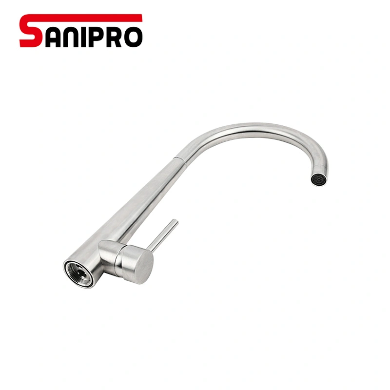 SANIPRO Cold &Hot Kitchen Faucet Brushed SUS304 Stainless Steel Faucets 360 Degree Rotation Taps Torneira Gourmet
