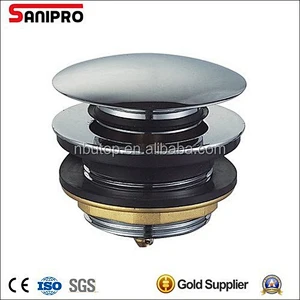 1 1/2'' Brass pop up Bathtub drain with big cap chrome plated