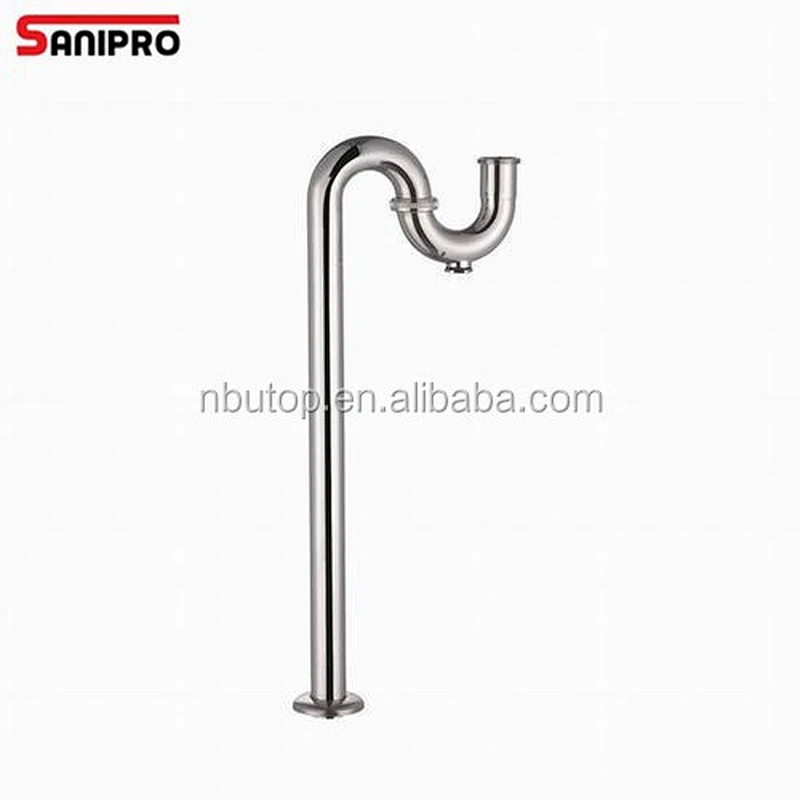 Stainless steel or brass bathroom siphon pipe trap for wash basin