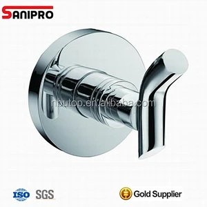 Sanipro polished nickel robe hooks for bathrooms
