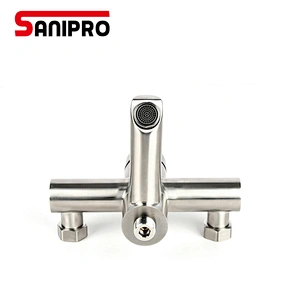 SANIPRO Bathtube Faucet Brushed Single Handle Hot And Cold Water Faucet Without Water Pipe Dual Water Outlet Tap