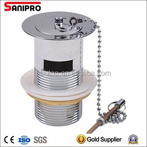 1 1/4'' Basin Waste Drain Slotted Including Metal Plug Ball Chain & Stay