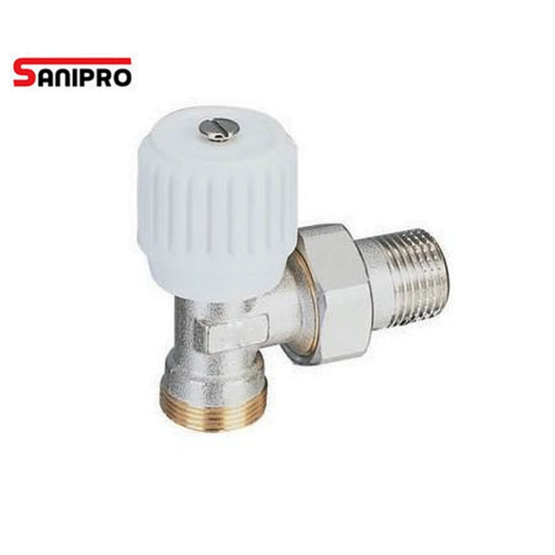 Brass Angle Thermostatic Radiator Valve with Nickel Plated