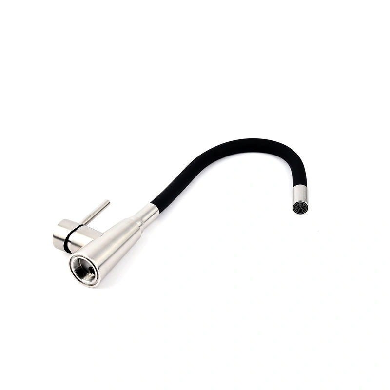SANIPRO Silica Gel Nose Any Direction Rotating Kitchen Faucet Cold and Hot Black Blue Water Mixer Red Single Handle Kitchen Tap