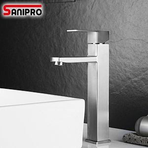 Sanipro Basin Faucets Tap Mixer SUS304 Square Basin tap Modern Wash Basin Mixer