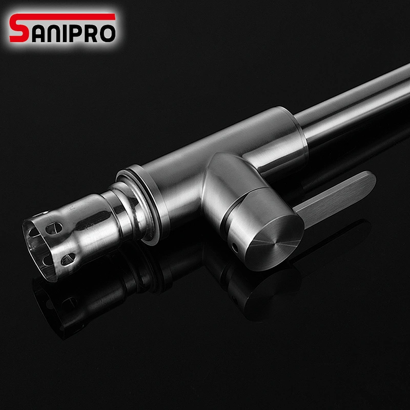 SANIPRO SUS304 Purified Water Kitchen Faucet Mixer Tap and Pure Water Filter Faucet Deck Mounted Dual Handles Hot Cold Taps
