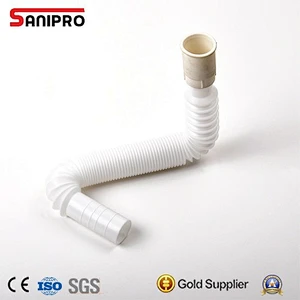 Flexible basin and kitchen sink extension drain pipe