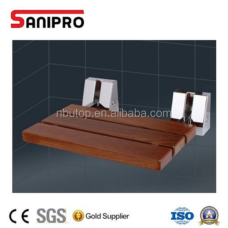 Wall mounted fold up shower seat