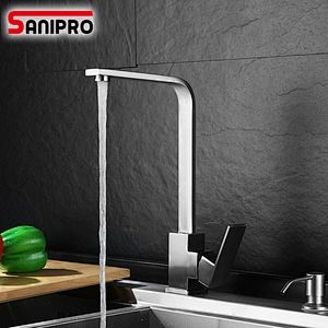 Sanipro Kitchen Faucets Stainless Steel Kitchen Mixer Single Handle Single Hole Kitchen Faucet Mixer Sink Tap
