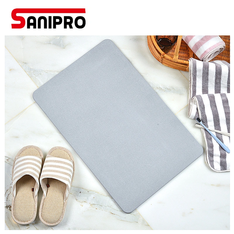 SANIPRO Diatomaceous Bath Mat Fast Drying Absorbent Durable Earth Floor Door mats Bathtub Shower BathMats Carpet for Toilet