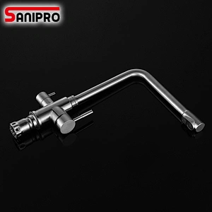 SANIPRO Purified Water Kitchen Faucet Pure Water Filter Deck Mounted Faucet Crane Dual Handles Hot Cold Water Mixer Taps