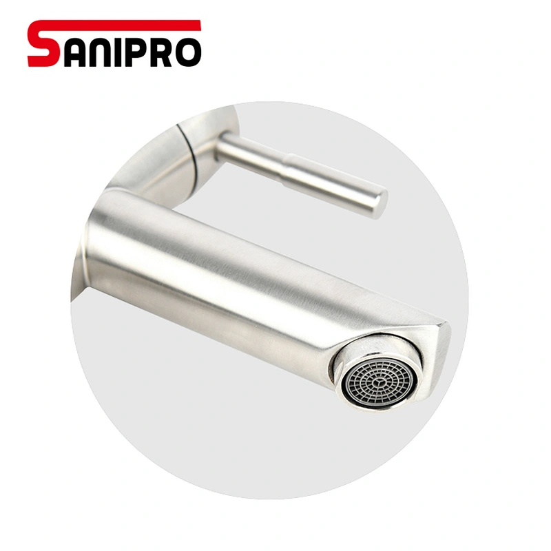 SANIPRO New 304 Stainless Steel Bath Basin Faucet Hot&Cold Water Basin Mixer tap Bathroom Faucets torneiras do banheir